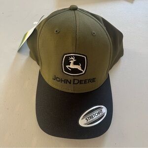 John Deere green & black fitted hat